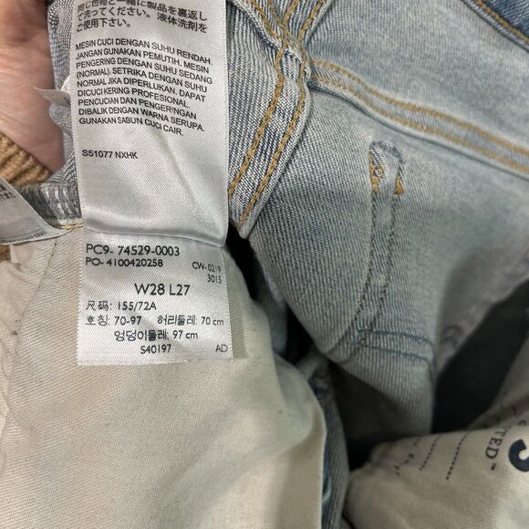 Levi’s Made&Crafted Patch Distressed Selvage Jeans Boyfriend Fit Size 28 - Picture 14 of 14